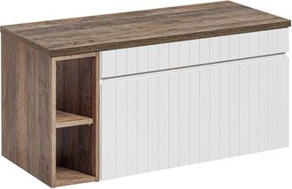Petits Meubles Mueble bajo lavabo 100cm 2 nichos tableros laminados blanco