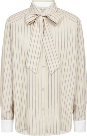 Mos Mosh MMKeeva Lilou Shirt - Dames - Blouses - Beige - M - Katoen - Overhemden