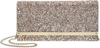 Jimmy Choo London Milla Glitter Wallet On Chain