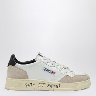 Autry Medalist trainer in white/black leather and suede