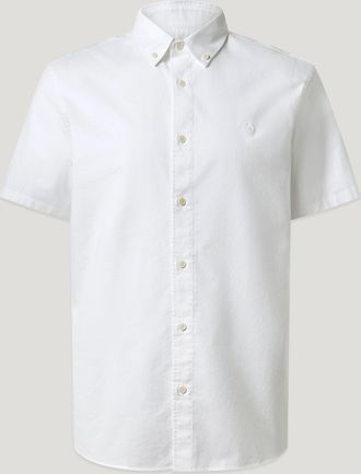 Belstaff Short Sleeve Street Shirt Mens Compact Cotton Oxford White Size 2XL