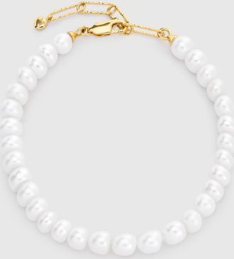 Monica Vinader Gold Nomade Pearl Bracelet Pearl