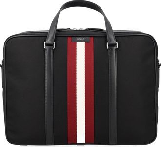 Bally Code Polyamide Vertical Stripe Briefcase