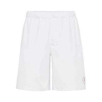 Brunello Cucinelli Brunello Cucinelli, Casual Shorts, male, White, Size: XL Interlock Cotton Bermuda