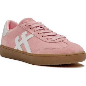 FitFlop The Dash T Toe Suede Sneakers in Warm Pink/urban White at Nordstrom, Size 8