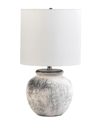 nuLOOM Hilma 22in Distressed Ceramic Table Lamp