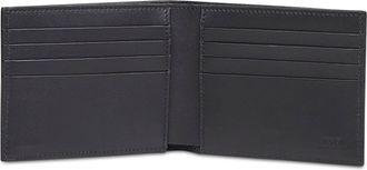 Fendi Mens Bi-Fold Wallet Squared Ff Black Calf Leather & Cardholders