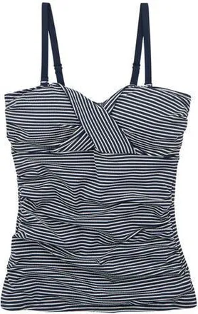 Regatta Aceana Iii Seeksucker Tankini Top in Navy And White at Nordstrom, Size 10