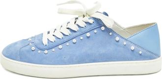 Stuart Weitzman Sneakers in pelle con lacci - Blu