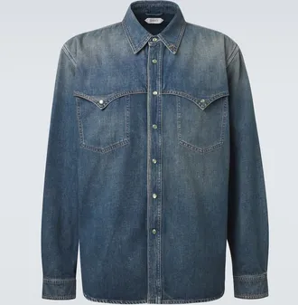 Versace Medusa denim overshirt