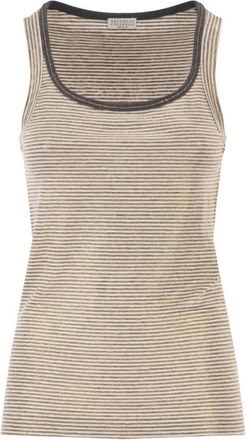 Brunello Cucinelli Mujer, Camisetas, Beige, Talla: L