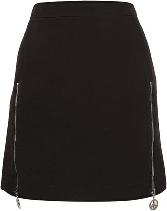 Moschino Gonna denim con zip - Nero