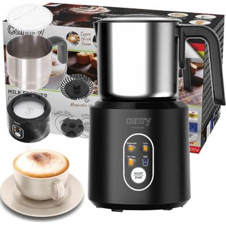 Camry Cr4498 Espumador De Leche Autom&aacute;tico Batidor De Leche El&eacute;ctrico, Calentador Leche 350 Ml, Hace Espuma En Caliente/fr&iacute;o, Tapa Transparente, Jarra Inal&aacute;