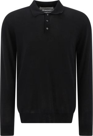 Golden Goose Zwarte Polo Shirt Aw 25 - Heren - Polos - Zwart - M - Wol - Tops