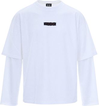 44 Label Group Double Optical White Long-Sleeve T-Shirt