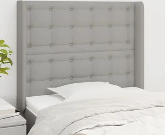 vidaXL Cabecero Con Orejas De Tela Gris Claro 103x16x118/128 Cm Vidaxl