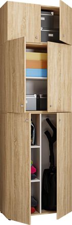 ebuy24 Gabinete De Limpieza De Gabinete De Escoba De Madera Lona A 223x70x39 - Vcm