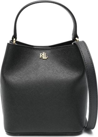 Ralph Lauren Reese Small Bucket Bag - Dames - Schoudertassen - Zwart - ONE Size - Leer - Tassen