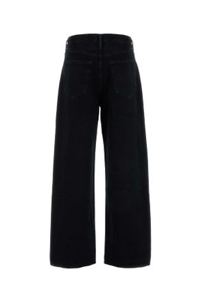 A Gold E Womens Black Denim Crushed Jeans Crushedmarbleodblk Exterior: Cotton