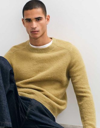 Arket maglione girocollo in boucl&eacute; in misto lana beige-Neutro