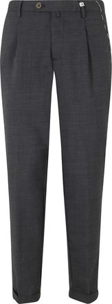 Myths Dark Gray Zeus Turn-Up Waist Loops Wool Trousers