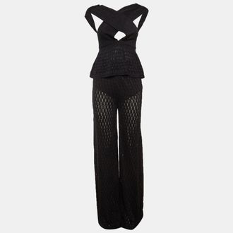 M Missoni Missoni Midnight Blue Lurex Knit Top & Pants Set
