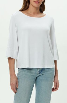 Michael Stars Rosalynn Boat Neck Knit Top in White at Nordstrom, Size X-Small