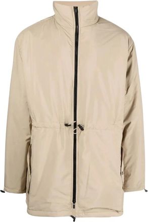 Fear of God Essentials Ritssluiting Storm Jas - Heren - Zomerjassen - Beige - S - Polyester - Jassen
