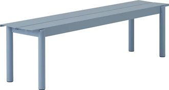 MUUTO Linear Steel Bank Outdoor, 170 cm, hellblau