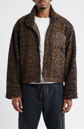 Honor The Gift Cheetah High Pile Fleece Jacket in Brown at Nordstrom Rack, Size Xx-Large