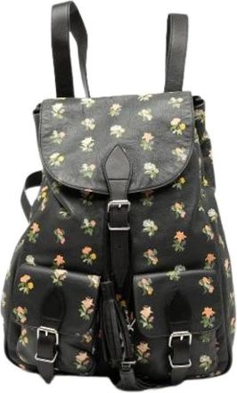 Saint Laurent Pre-owned Festival Rugzak - Dames - Vintage Rugzakken - Zwart - ONE Size - Leer - Vintage