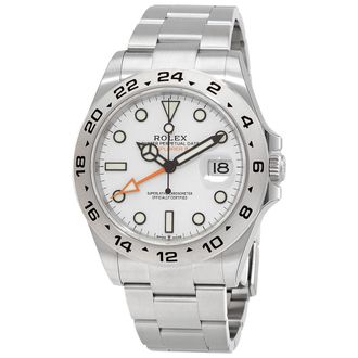 Rolex Pre-owned Rolex Explorer Ii GMT White Dial Mens Watch M226570-0001