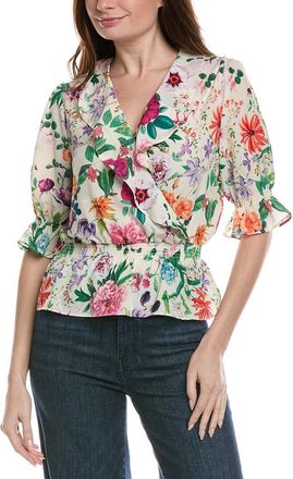 Alberta Ferretti Philosophy Peplum Woven Top