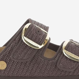 Birkenstock Unisex Sandals Arizona Brown Fabric Slippers Flat Shoes