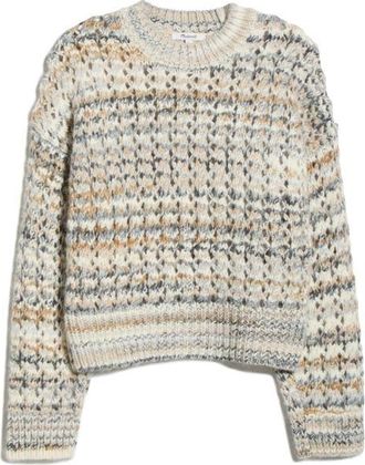 Madewell Stripe Open Stitch Sweater in Sandstone Spacedye at Nordstrom, Size Xx-Large