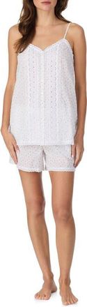 Eileen West Eyelet Trim Cotton Short Pajamas in Rose Bud at Nordstrom, Size Xx-Small