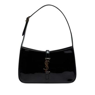 Saint Laurent Pre-owned Shoulder Bags, female, Black, Size: ONE SIZE Pre-owned Patent Leather Shoulder Bag