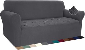 OEM Funda Para Sof&aacute; - Impermeable - Gris Oscuro - El&aacute;stica - Para Sof&aacute; De 3 Plazas - 190 A 230 Cm
