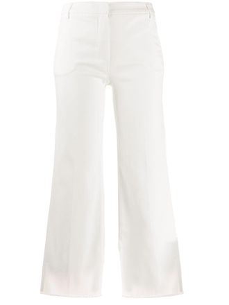 Blanca Vita Patty trousers - women - Cotton/Polyester/Spandex/Elastane - 38 - White
