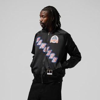 Mitchell & Ness Unisex Mitchell & Ness Mark Messier Black New York Rangers Maxxed Out Full-Zip Satin Jacket at Nordstrom, Size Xxx-Large