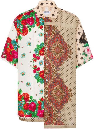 Moschino Patchwork Short-Sleeve Shirt With Floral