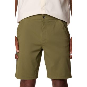 Mountain Hardwear All Purpose Active Crossover Shorts in Combat Green at Nordstrom, Size 32 X 9