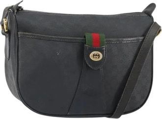 Gucci Pre-owned Cross Body Bags, female, Black, Size: ONE SIZE Pre-owned Plastic Cross Body Bag