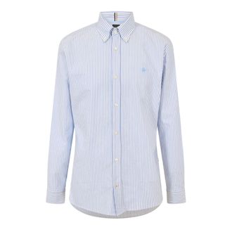 HUGO BOSS H-Roan Oxford-overhemd met lange mouwen en knoopsluiting voor heren (Pastelblauw)