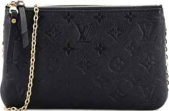 Louis Vuitton Double Zip Pochette Monogram Empreinte Leather clutch bag - Zwart