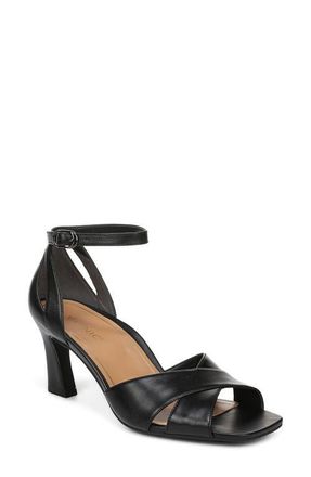Vionic Charmaine Sandal in Black Leather at Nordstrom, Size 6.5
