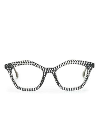 l.a.Eyeworks Ronette geometric-frame glasses - Black