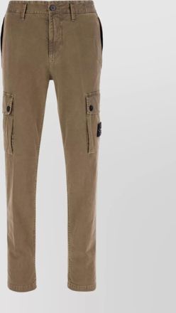 Stone Island utility stretch cotton cargo trousers