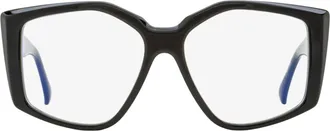 Max Mara MM5162-B Blue Block Butterfly Eyeglasses - Black