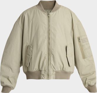 Balmain Men & apos;s Embroidered-Pocket Bomber Jacket